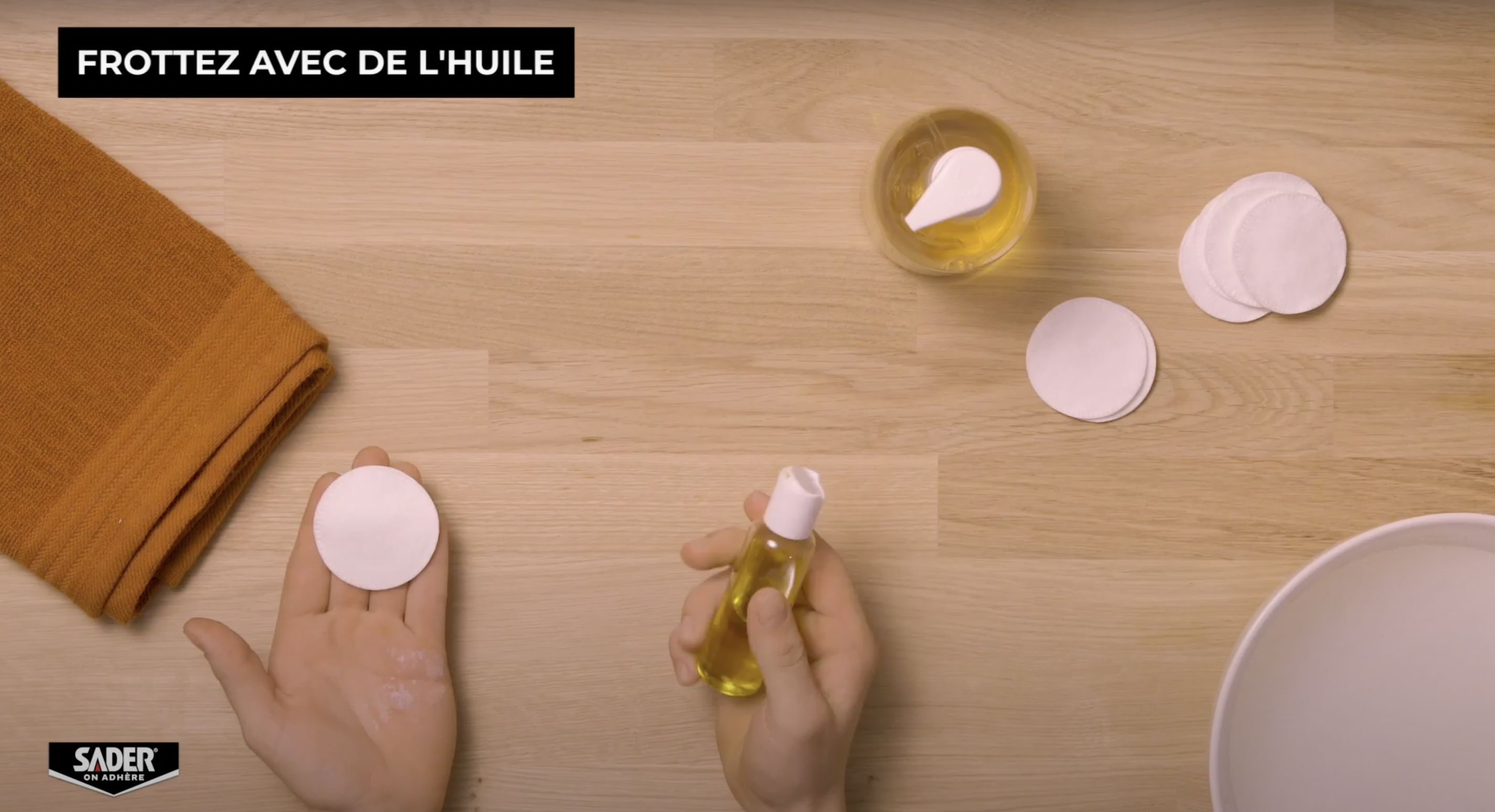 Sader, comment enlever de la colle forte sur les doigts