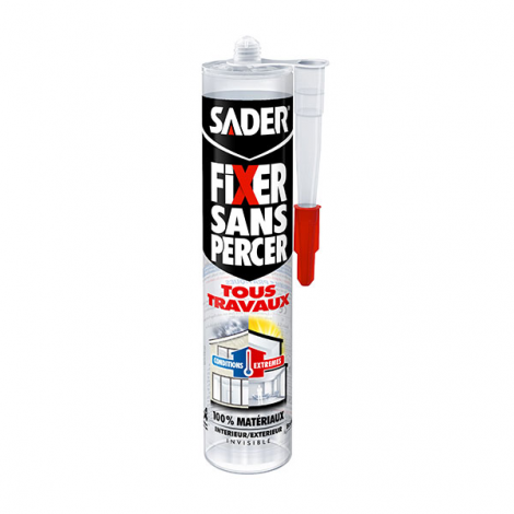 Sader Fixer Sans Percer Tous Travaux - Invisible 290ml